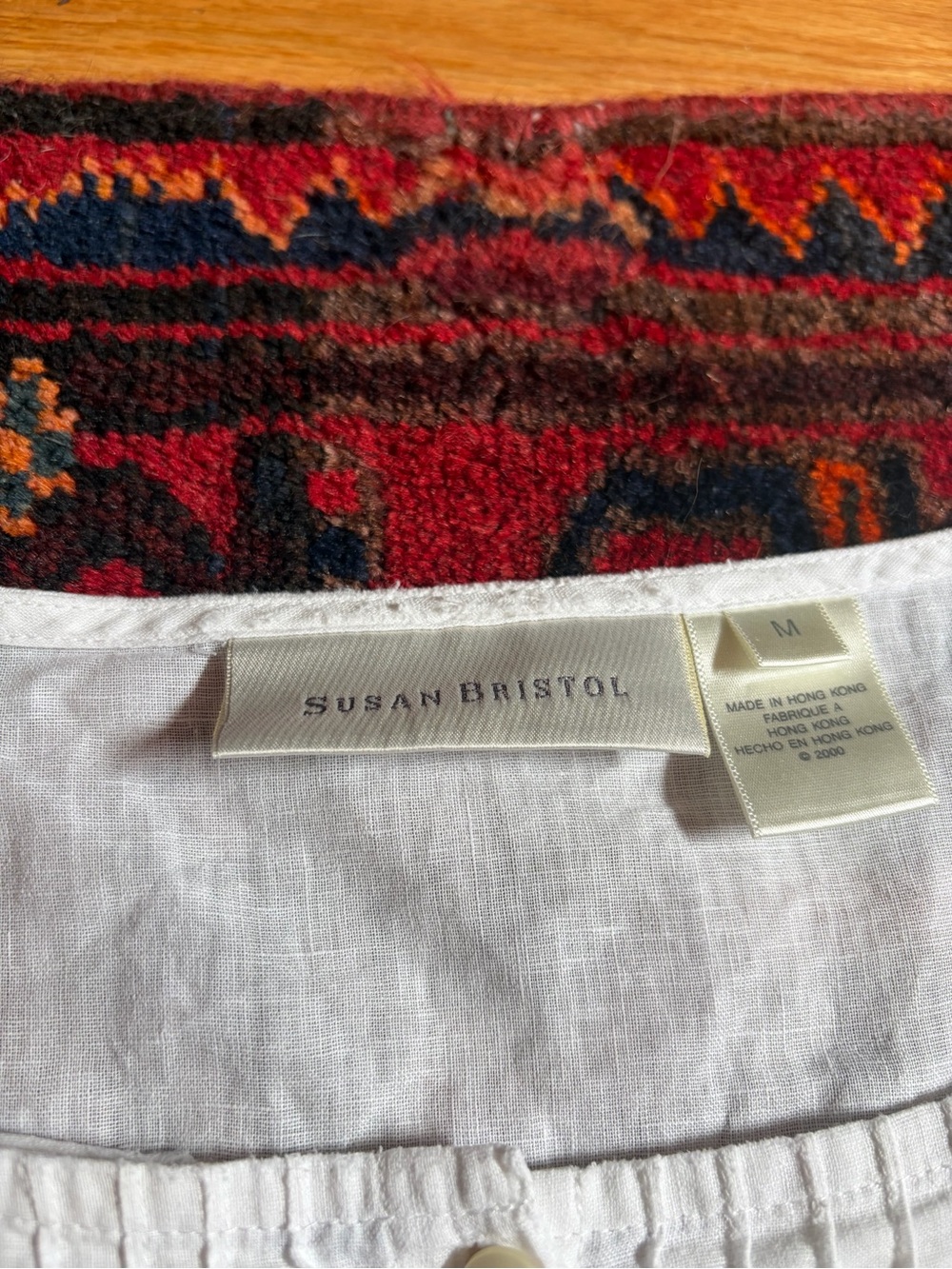 Vintage 100% Cotton Embroidered Blouse - Picture 12 of 16
